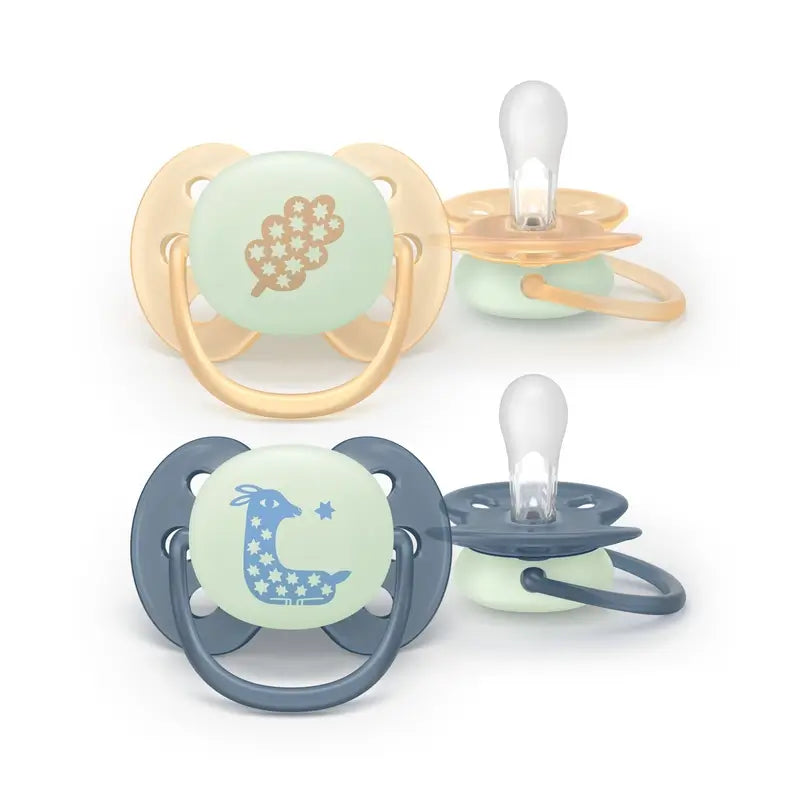 Avent 2 Ultra Soft Nocturnal Pacifiers