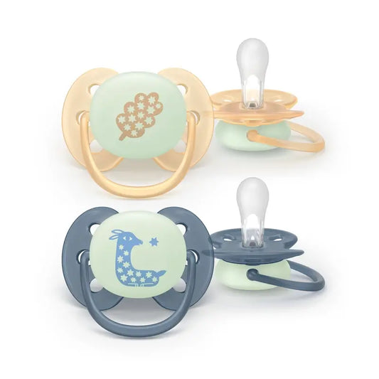 Avent 2 Ultra Soft Nocturnal Pacifiers