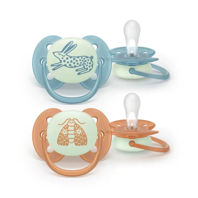 Avent 2 Ultra Soft Nocturnal Pacifiers