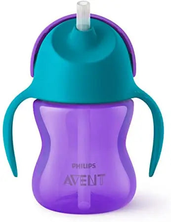 Avent Learning Cup with Straw and Handles 210 ml +6 Months Purple Scf796/01