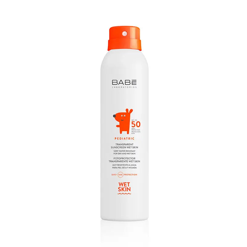 BABÉ Fotoprotector Pediatric Transparent Wet Skin SPF 50, 200 ml