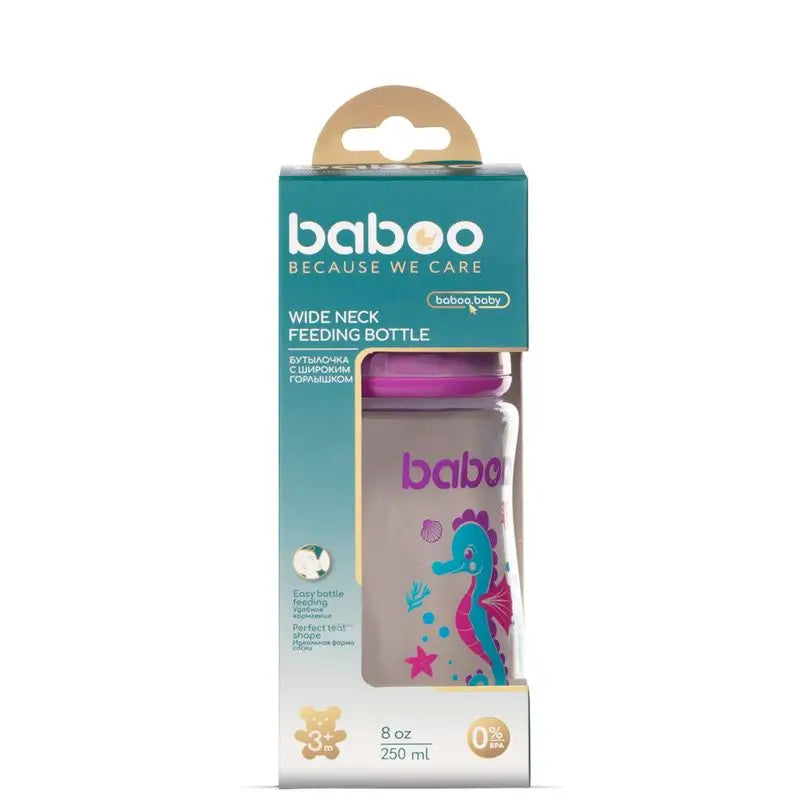 Baboo Anti-Colic Bottle 3+ Months Purple