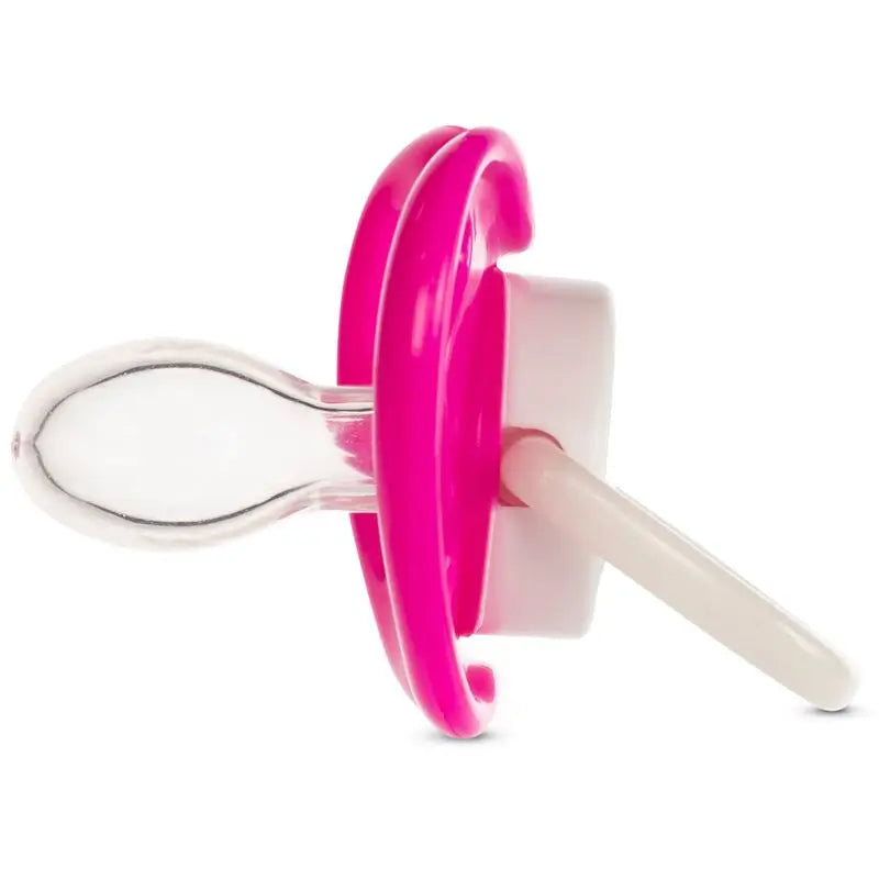 Baboo Symmetrical Silicone Soother, Glow In The Dark, 6+ Months Pink