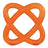 Baboo Teether Water Filled Sphere Teether Orange, 4+ Months, 1 pc.