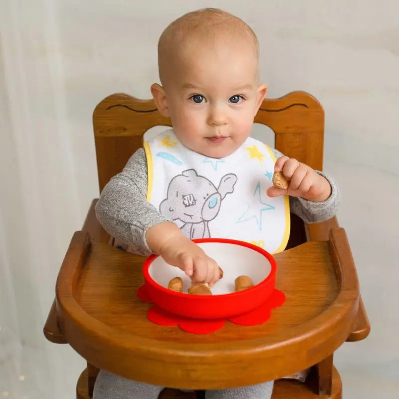 Baboo Non-Slip Silicone Plate, 6+ Months Orange
