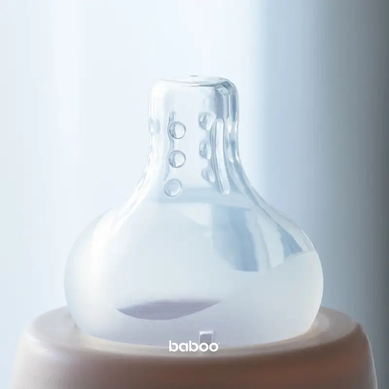 Baboo Wide Neck Anti-colic Teats Fast Flow, 6+ Months , 2 pieces