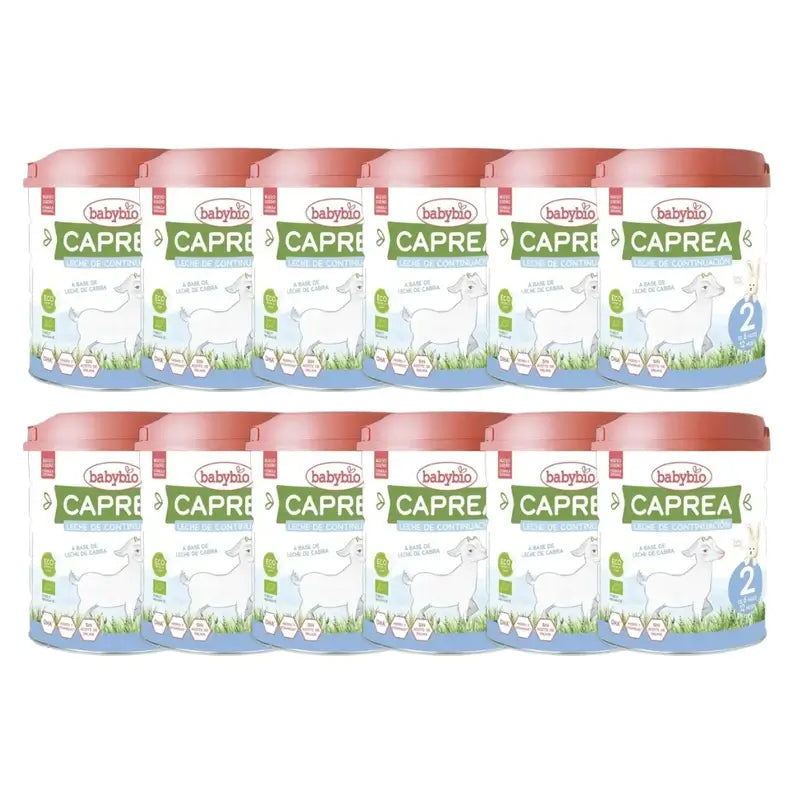 Babybio Caprea 2 Goat Milk 6-12 Months, Pack 12 x 800 g