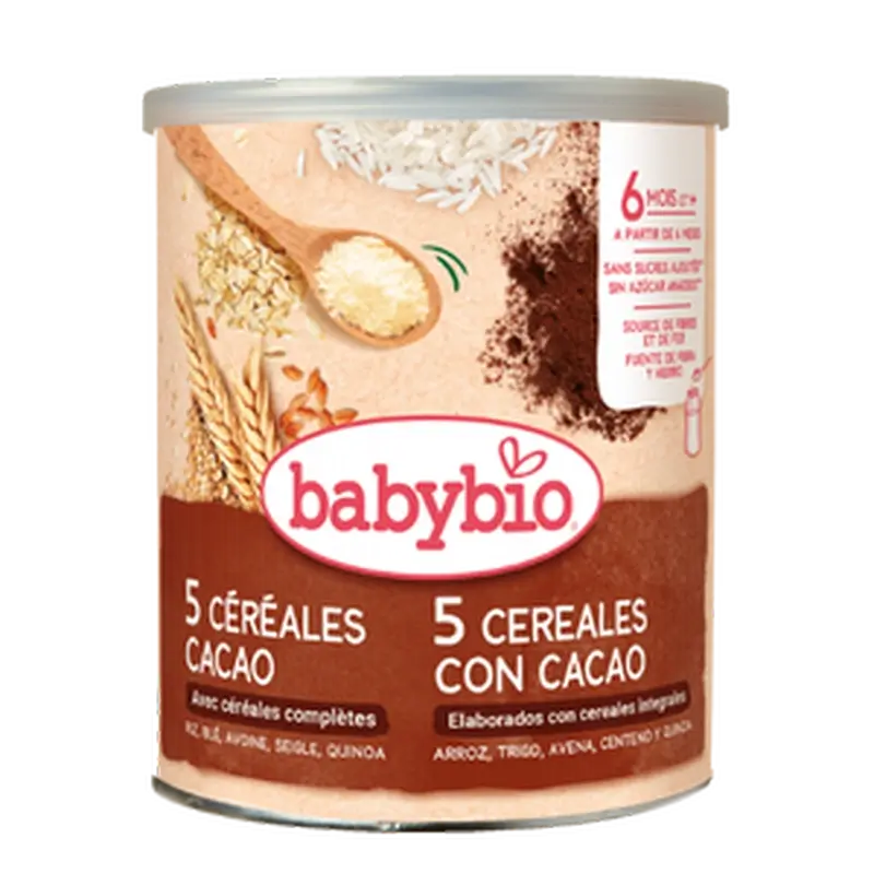 Babybio 5 Cereals with Cocoa , 220 grams