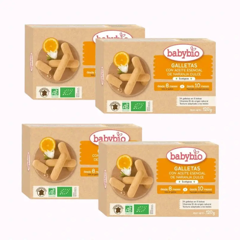 Babybio Teething Biscuits, Pack 4 x 120g