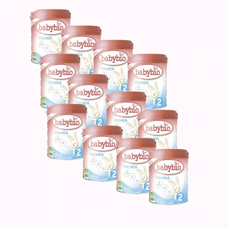 Babybio Primea 2 Cow's Milk Continuation 6-12 Months, Pack 12 x 800g