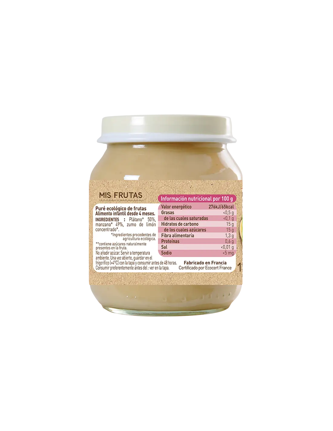 Babybio Banana and Apple - 130 g