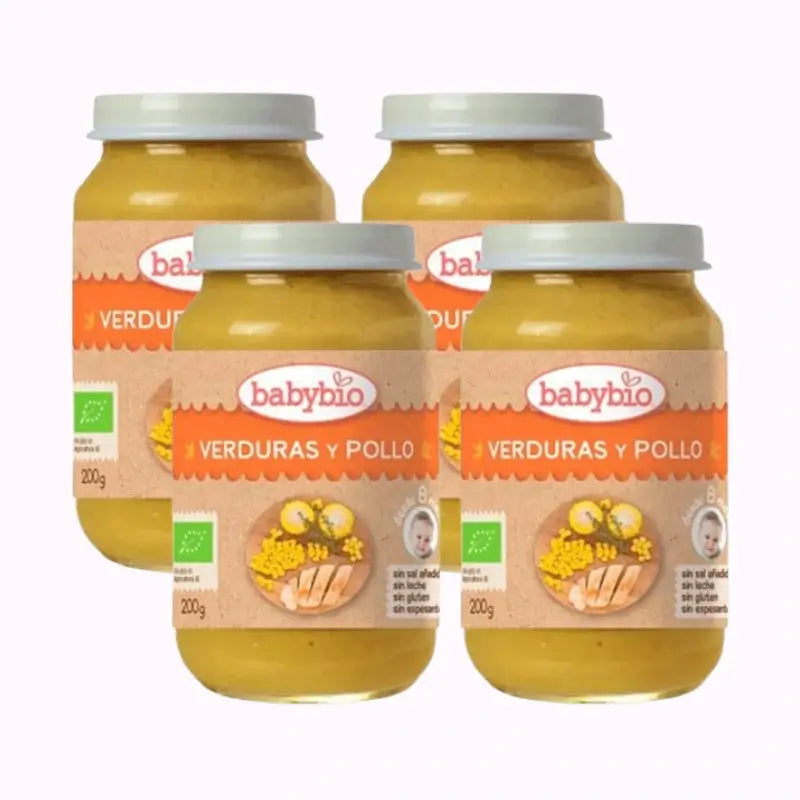 Babybio Menu Tradition Chicken, Pack 4 x 200 g
