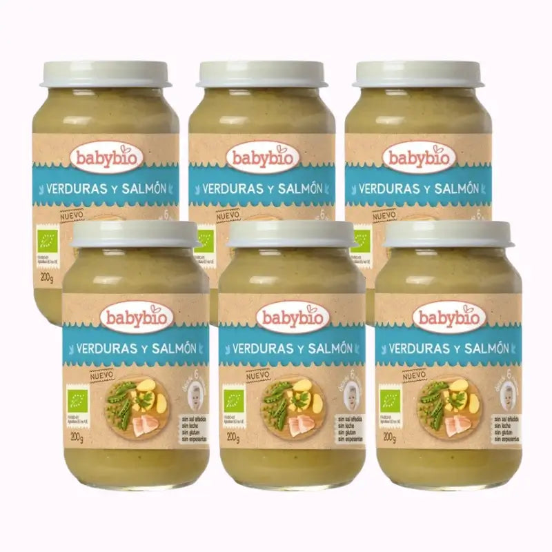 Babybio Menu Tradition Salmon, Pack 6 x 200 grams