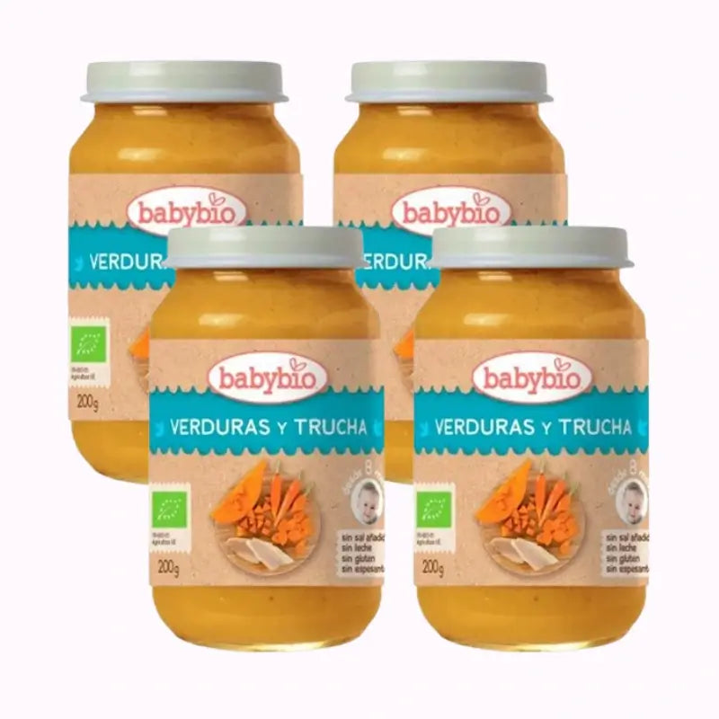 Babybio Traditional Trout Menu, Pack 4 x 200 grams