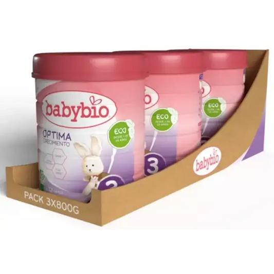 Babybio Optima 3 Cow's Milk 12-36 Months, Pack 3 x 800 grams