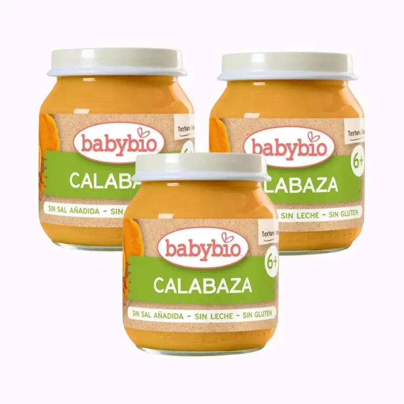 Babybio Pumpkin Jar, Pack 3 x 130 grams