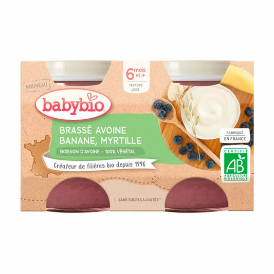Babybio Yoghurt Oatmeal Banana Blueberry - 2x130g