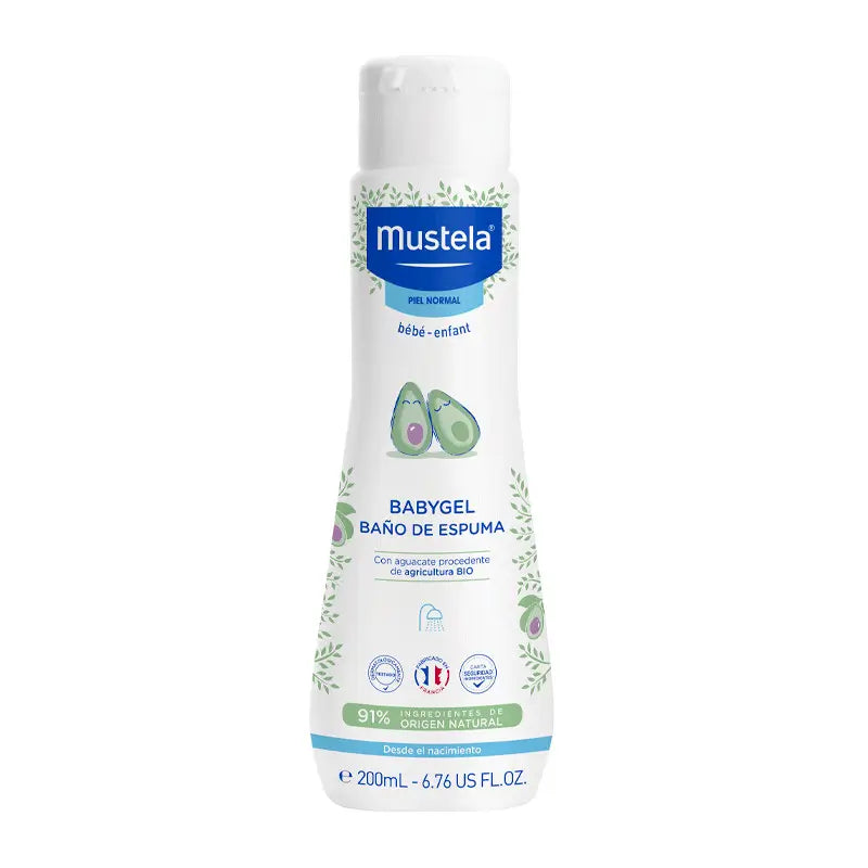 Mustela Babygel Foaming Bath Gel with Avocado Bio, 200 ml