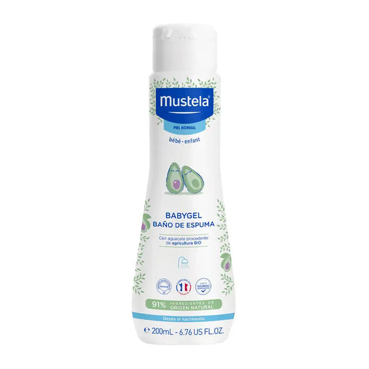 Mustela Babygel Foaming Bath Gel with Avocado Bio, 200 ml