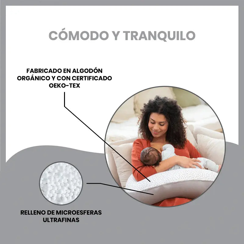 Babymoov Pregnancy & Nursing Pillow Doomoo Risotto Taupe