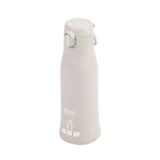 Babymoov Transportable Baby Bottle Warmer With Battery Moov & Feed Mineral Beige