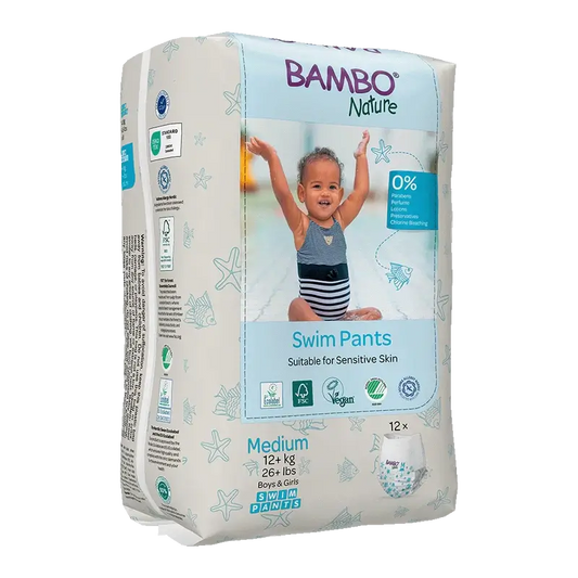 Bambo Nature Waterproof Nappies Size M (+12G), 12 pieces