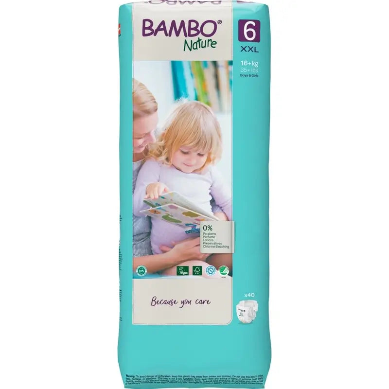 Bambo Nature Nappies Size 6 (16+ Kg), 40 pcs.