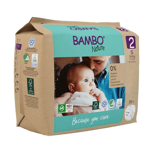 Bambo Nature Nappies Size 2 (3-6Kg), 30 pcs.