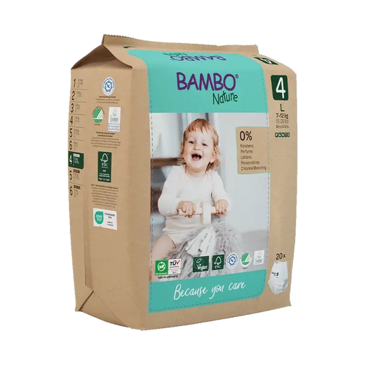 Bambo Nature Pants Nappies Size 4 (7-14Kg), 20 pieces
