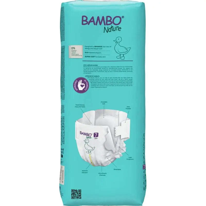 Bambo Nature Nappies Size 7 (18+ Kg), 40 pcs.