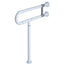 stainless steel bar with a leg, white