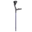 Anatomical walking stick, soft grip, blue shaft (pair)
