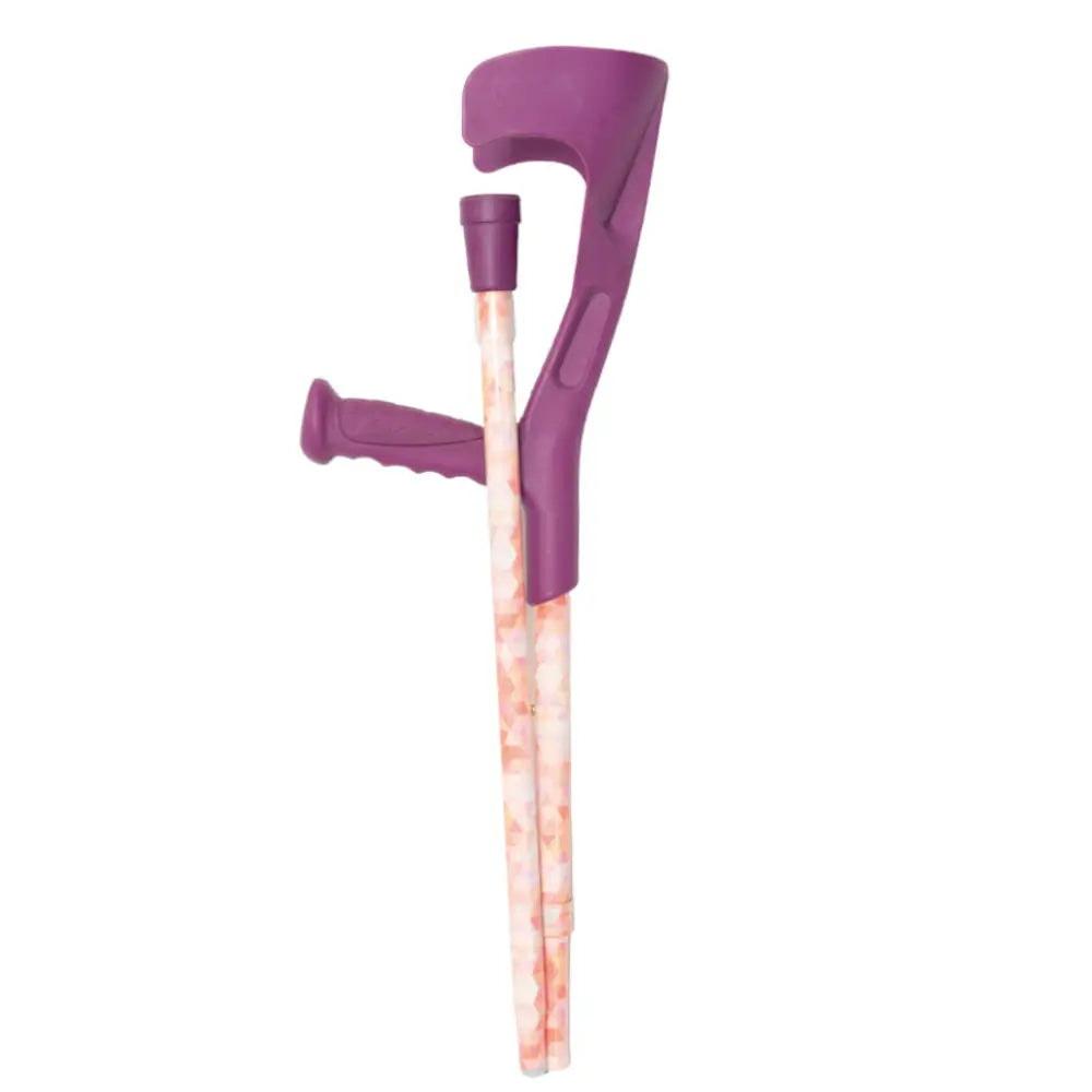 Purple folding walking sticks (pair)