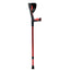 Folding English walking stick, soft-grip, red (pair)