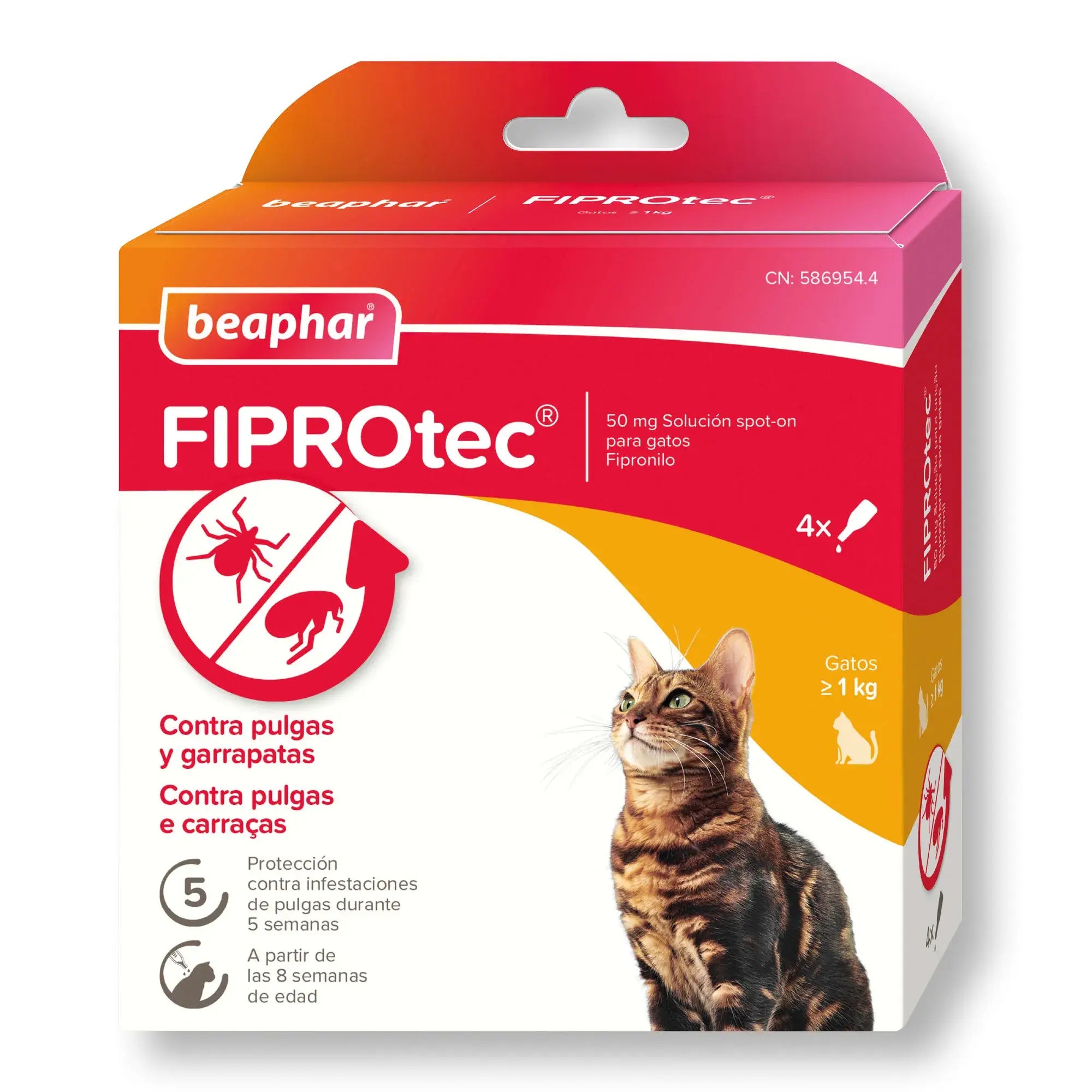Beaphar Fiprotec Spot On Cat 4 Pip x 0,5 ml