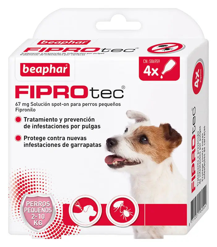 Beaphar Fiprotec Spot On Small Dog 2-10Kg 4 Pip x 0.67 ml