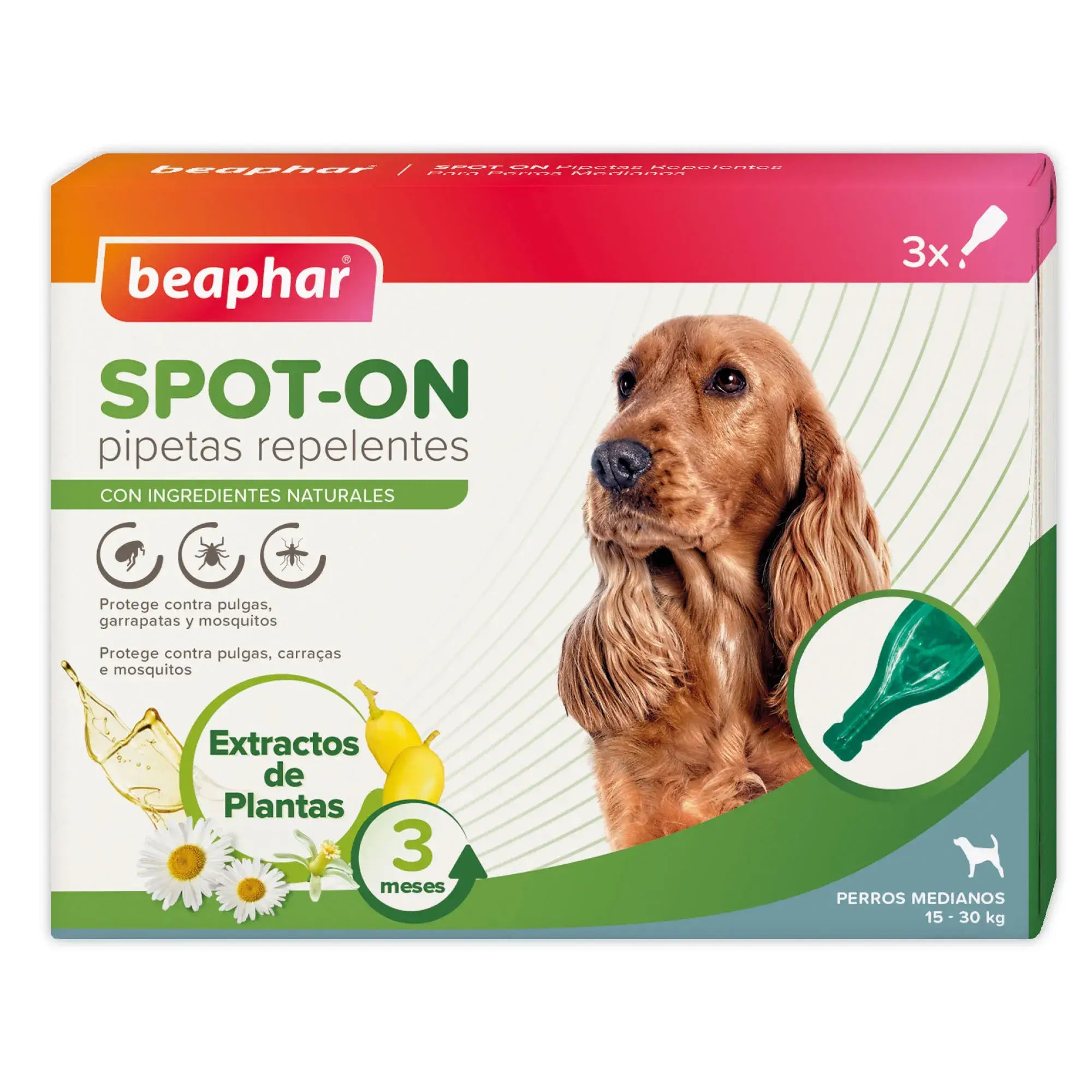 Beaphar Antiparasitic Repellent Pipettes Dog Med, 3x2 ml
