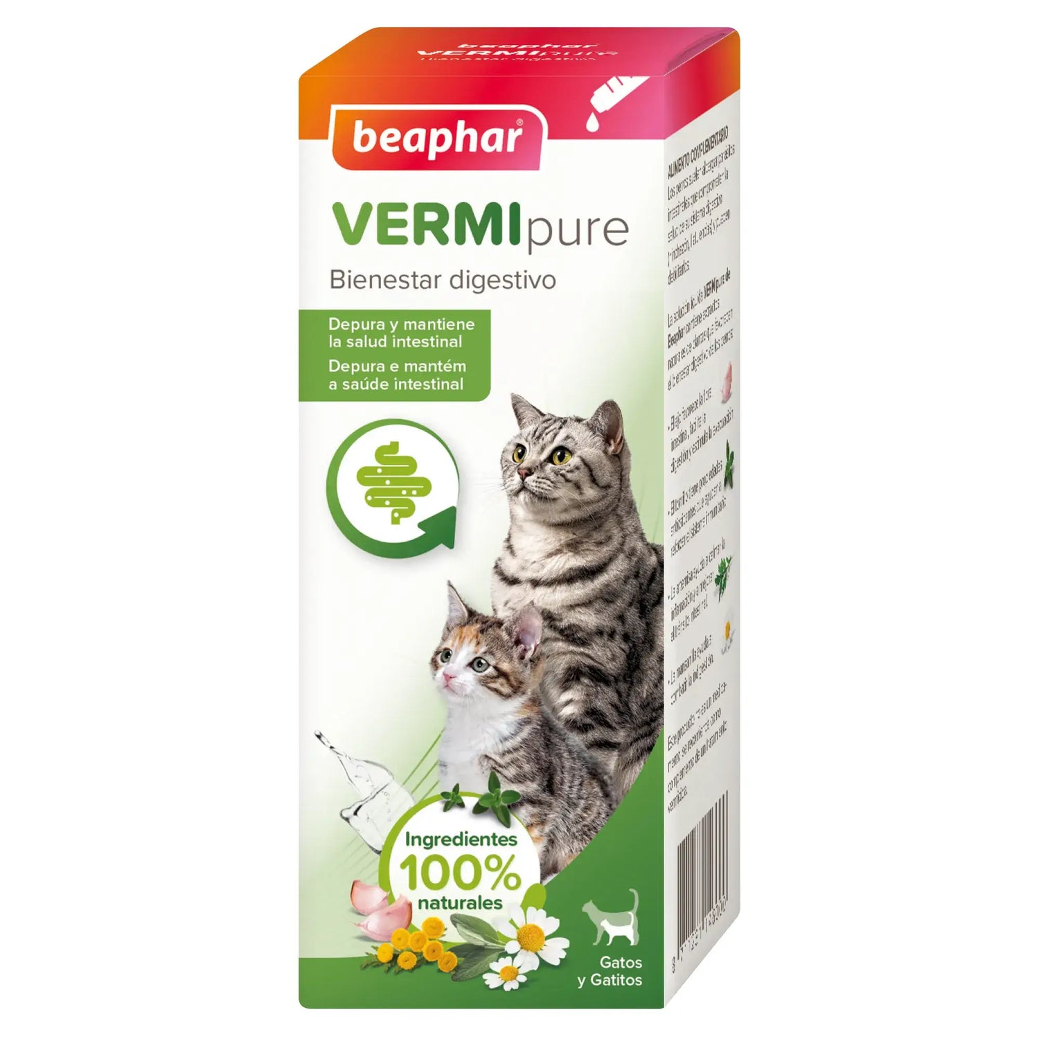 Beaphar Vermipure Natural Liquid Solution for Cats, 50 ml