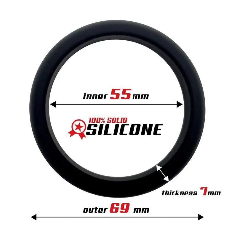 Beast Rings Solid Silicone Penis Ring 5.5 Cm Black
