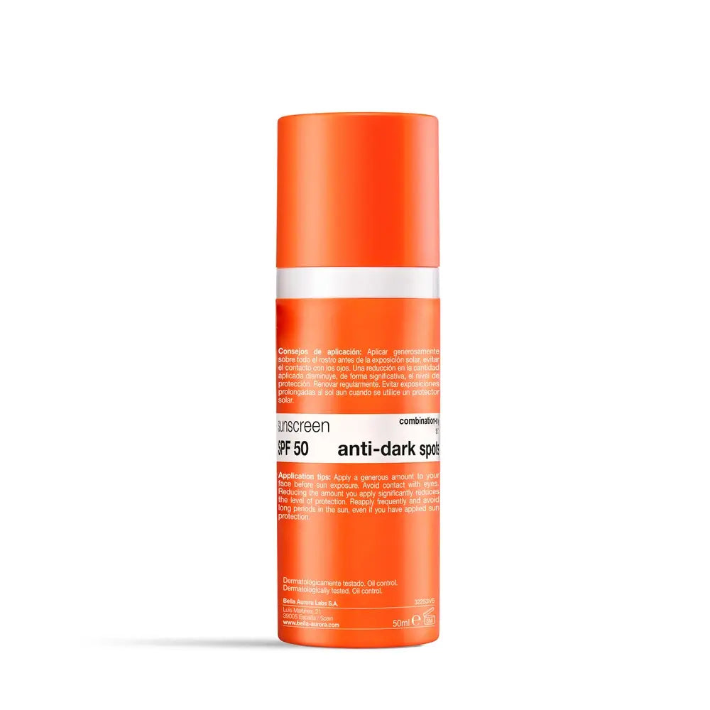 Bella Aurora Anti-Blemish Sunscreen Spf50. Oily-Mixed Skin, 50 ml