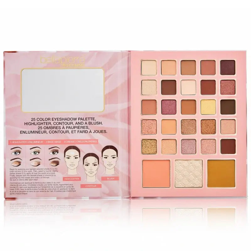 Bellapierre Cosmetics Eye And Face Book - Satin Rose , 42,5 g