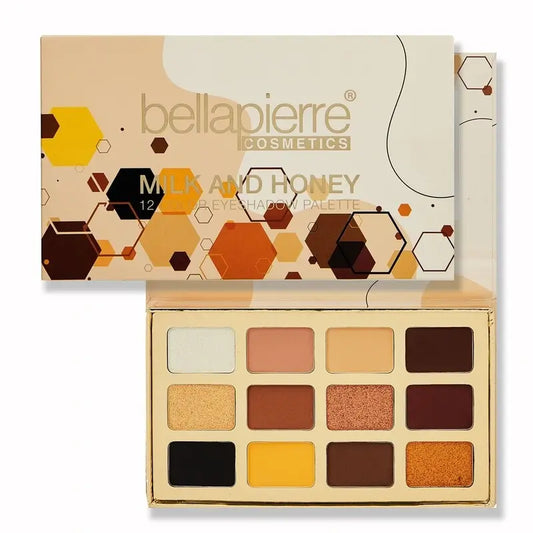 Bellapierre Cosmetics Milk & Honey Eyeshadow Palette, 12 Colours , 25 g