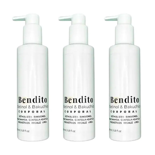 Bendito Retinol & Bakuchiol Body Cream, Pack 3 x 200 ml
