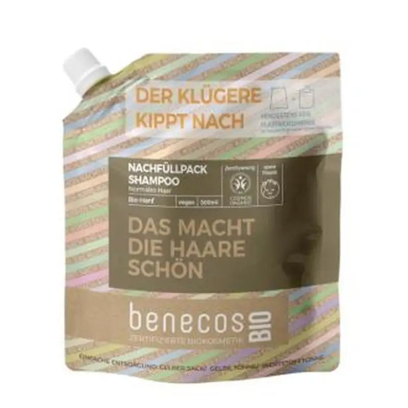 Benecos Normal Hair Shampoo Hemp Refill 500Ml. Bio