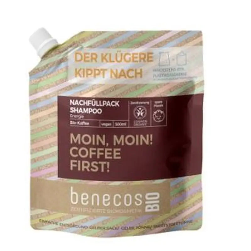 Benecos Energising Coffee Shampoo Refill 500ml. Bio Vegan