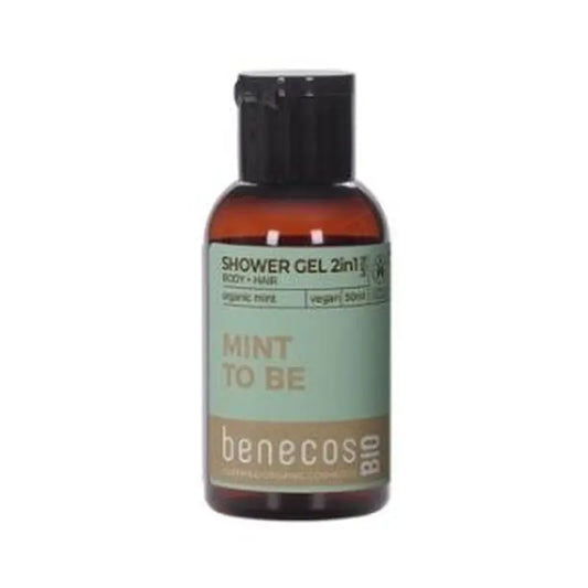 Benecos 2 In 1 Bath Gel Mint Mini Travel 50Ml. Bio Vegan