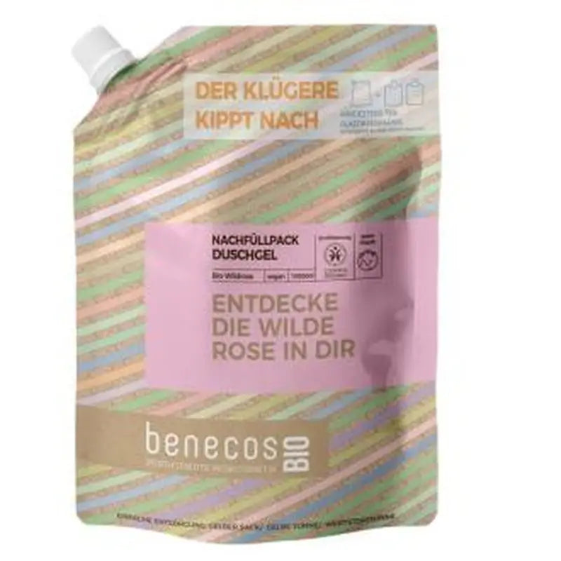 Benecos Rose Bath Gel M.Refill 1Lt. Bio Vegan