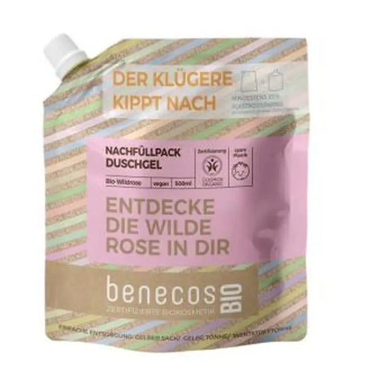 Benecos Rose Bath Gel M.Refill 500Ml. Bio Vegan