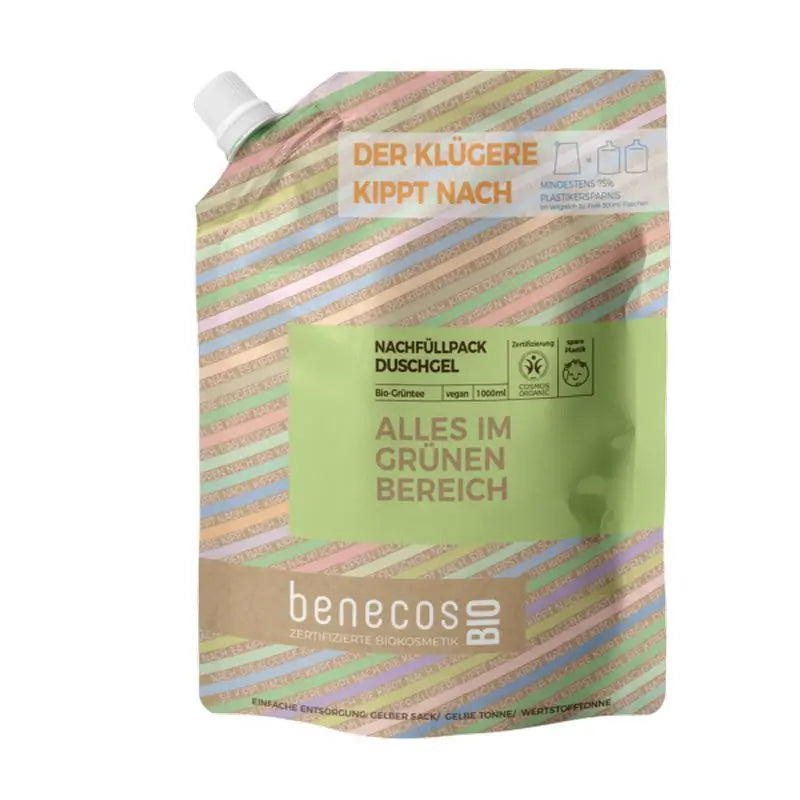 Benecos Green Tea Bath Gel Refill 1Lt. Bio Vegan