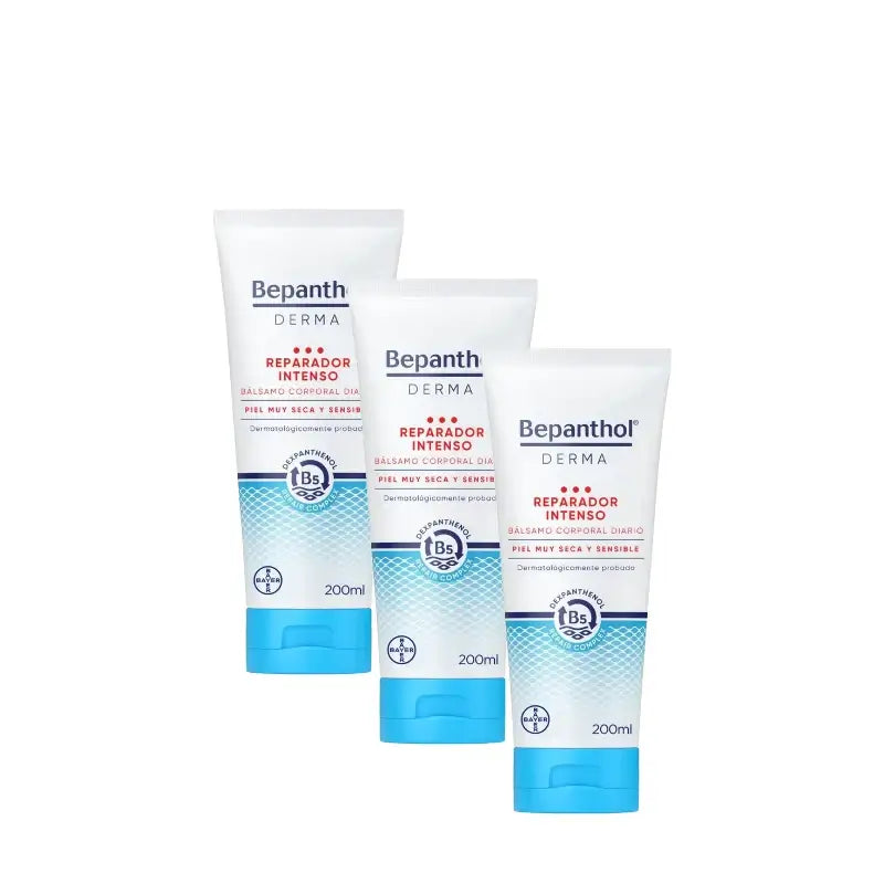 Bepanthol Derma Intensive Daily Body Repair Balm, Pack of 3 x 200 ml